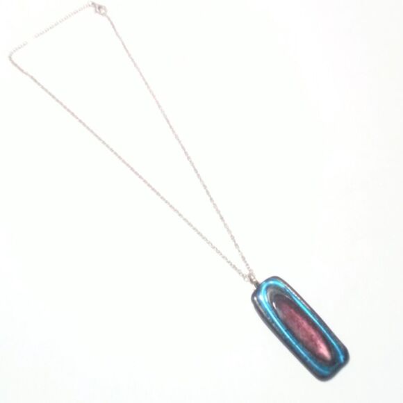 Multi Color Murano Art Glass Pendant Necklace - Picture 4 of 5